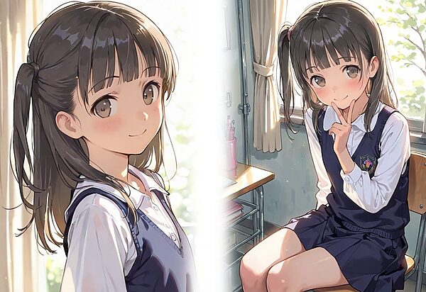 隣の席の小柄なアイドル級ロリ少女に、体育倉庫で膣内に何度も大量射精 妊娠確実プレイ 画像1