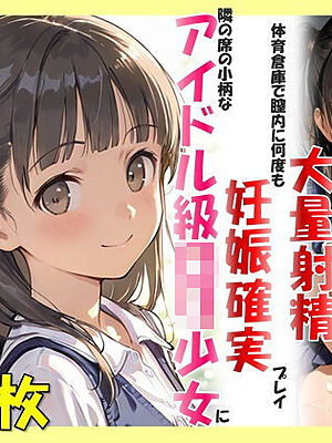 隣の席の小柄なアイドル級ロリ少女に、体育倉庫で膣内に何度も大量射精 妊娠確実プレイ【シャロリウム人工智慧】