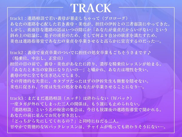 甘やかし義母とカタブツ女教師のWセックス進路指導〜進路相談の筈が、ボクの童貞を奪い合い!?〜【KU100収録】 画像4