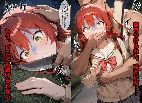 【セリフ付き画像集】純潔崩壊 喜〇郁代 前編 ライブで輝く彼女が夜の公園で見る絶望 〜人気ギターボーカル秘密の帰路〜 画像2