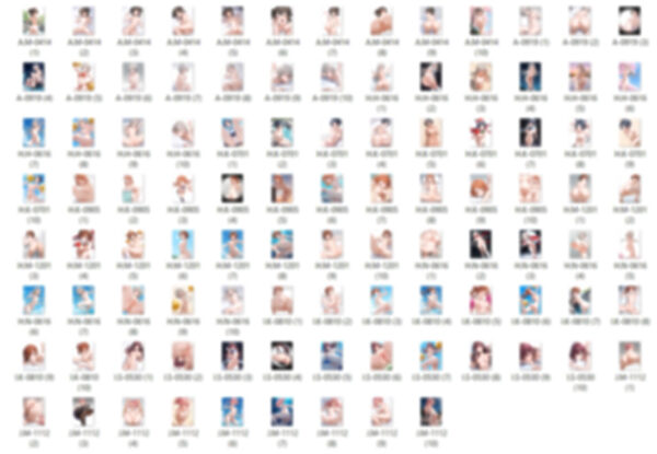 【女性のみ-Normal】41キャラ イラストまとめ ＋ 34人背の順イラスト〜全裸Version〜 画像3