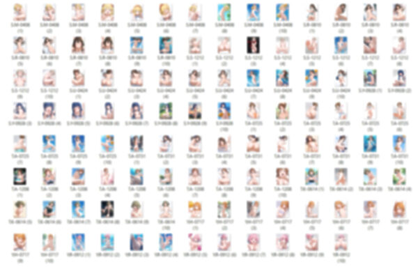 【女性のみ-Normal】41キャラ イラストまとめ ＋ 34人背の順イラスト〜全裸Version〜 画像6