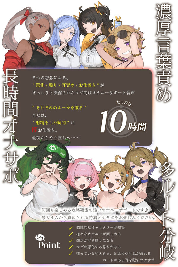 【10時間超え↑ウルトラボリューム】【マゾ向け】8つの想念-クリアできるまでループから抜け出せない?破滅覚悟のルート分岐オナサポ【KU100 高音質】 画像1