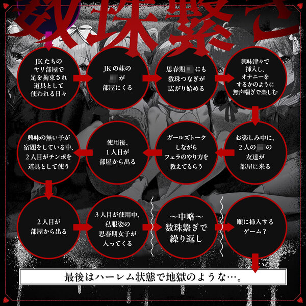【無声喘ぎ×逆輪●×強●ハーレム】ヤリ部屋シェアチンポ2〜思春期J◯編〜【数珠繋ぎ】 画像5