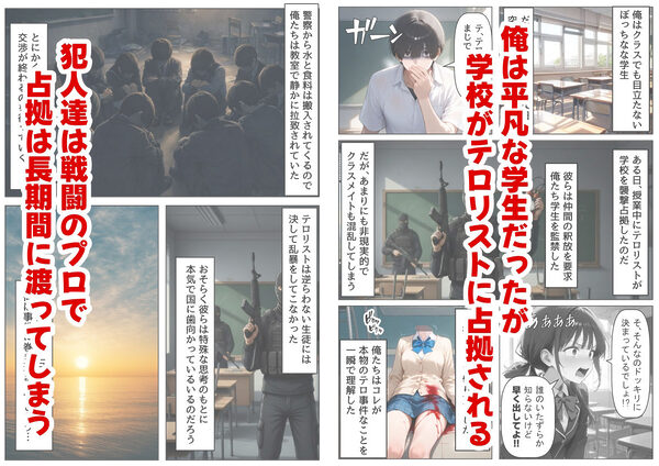 学校占拠したテロリストに、俺は片思い女子と、無理やりセックスさせられる 画像1