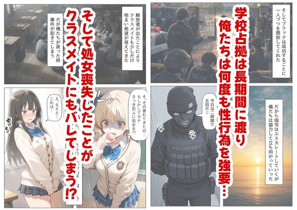 学校占拠したテロリストに、俺は片思い女子と、無理やりセックスさせられる 画像5