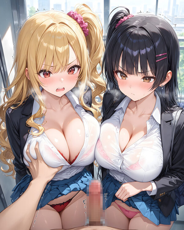 超ミニスカ女学園7〜パンツ丸見えのギャルJK達にセクハラしたり、ぶっかけたり、チ〇ポのお世話してもらうイラスト集〜 画像5