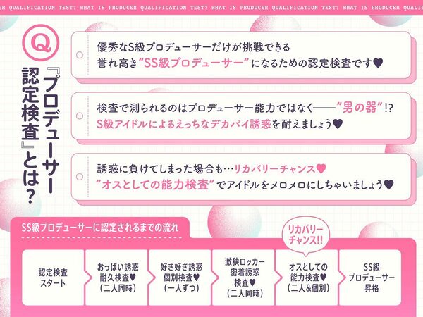 ’プロデューサー認定検査’で大人気アイドルから媚びられ密着しゅきしゅき優越ハーレム♪〜ぼくだけに都合の良すぎる認定検査に’最優秀合格’するまで〜【3時間over】 画像1
