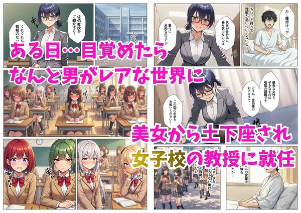 貞操逆転ハーレム！転生したら女子校の性担当教師だった件 画像1