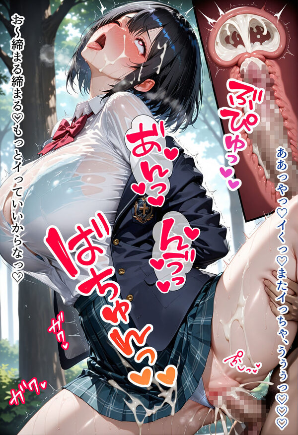 どこでも即ハメ!巨乳JK学園!! 〜アヘ顔編〜 画像7