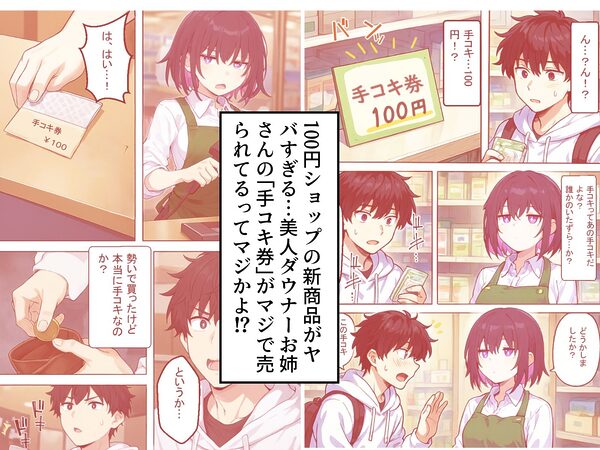 最近の100円ショップはダウナーお姉さんの手コキも100円てマ!? 画像1