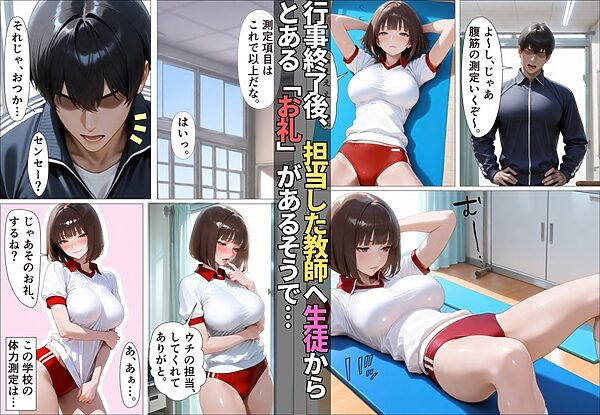 体力測定の後は・・・「生ハメ中出しOK！」魅惑のご奉仕SEX【コミック】【女子校生】【誘惑】【痴女】 画像2
