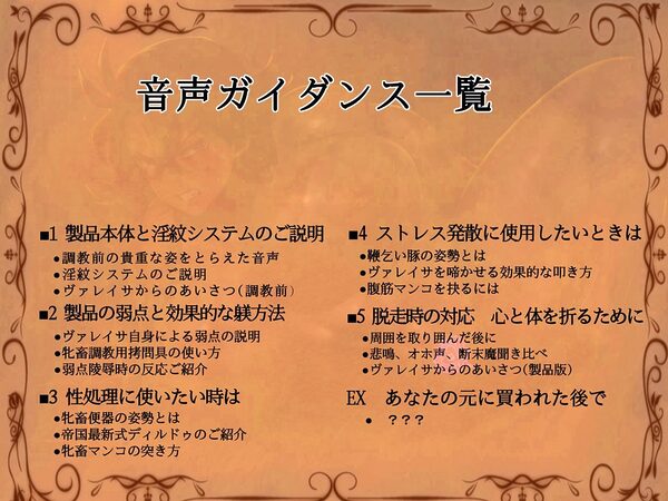 牝畜敗隷ヴァレイサ【しつけ用オホ声ガイダンス付属】 画像4