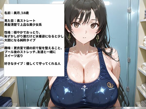 巨乳スク水の水泳部員を順番に呼び出しずぶ濡れセックス 画像1