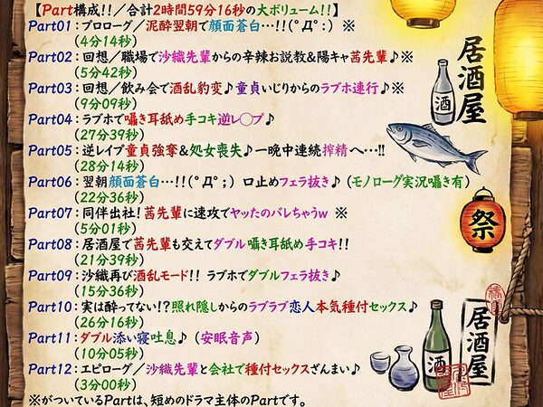 泥●暴走ワンナイトラブ♪翌朝顔面蒼白…！！（゜Д゜；） 普段カタブツなインテリメガネ先輩OLが酒乱ドスケベ豹変♪【酒乱⇔シラフのリバーシブル耳舐め満載！！】 画像2