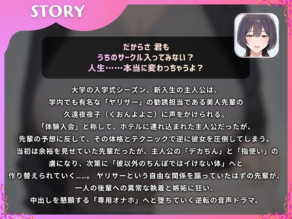 ヤリサーの美人先輩をデカちんぽで中出し依存のマゾメスに【ドS向け/KU100】 画像2