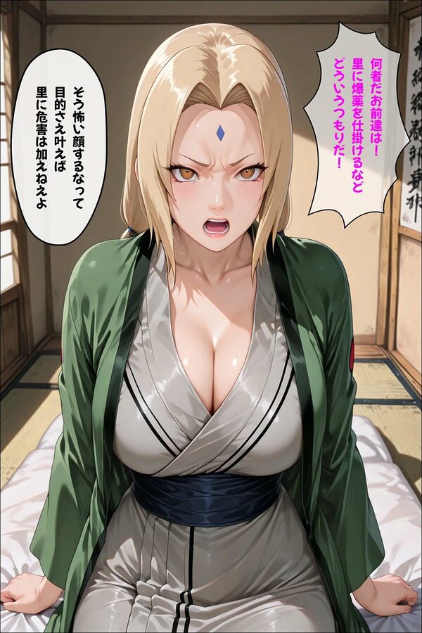 （セリフ付き）木の葉堕とし〜里の為に体を差し出す綱手〜 画像1