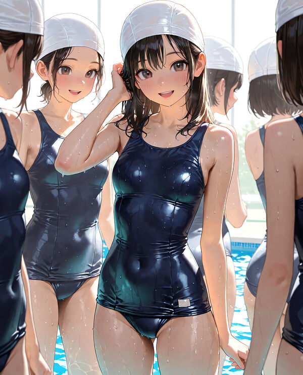 【483枚】狙われたスクール水着の少女たち！ 画像1