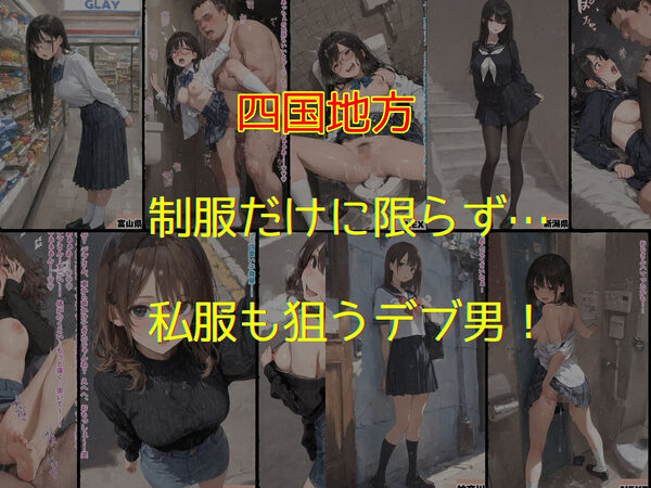 47都道府県 デブ男の女子校生種付ツアー 画像8