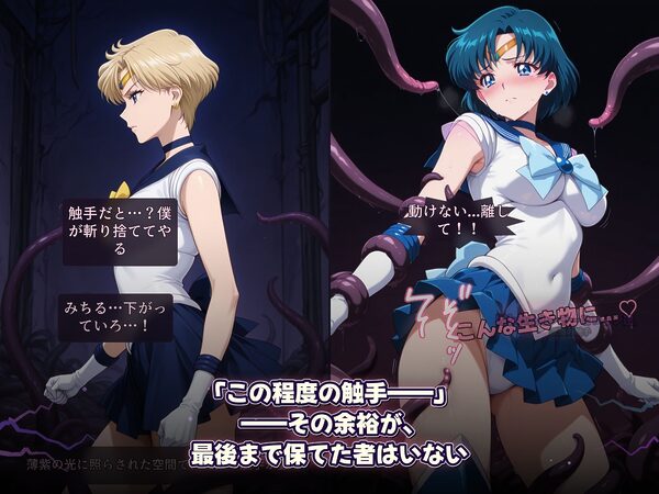 囚われたセーラーヒロイン達。深淵の触手  変身しても、触手には勝てなかった――」 画像2