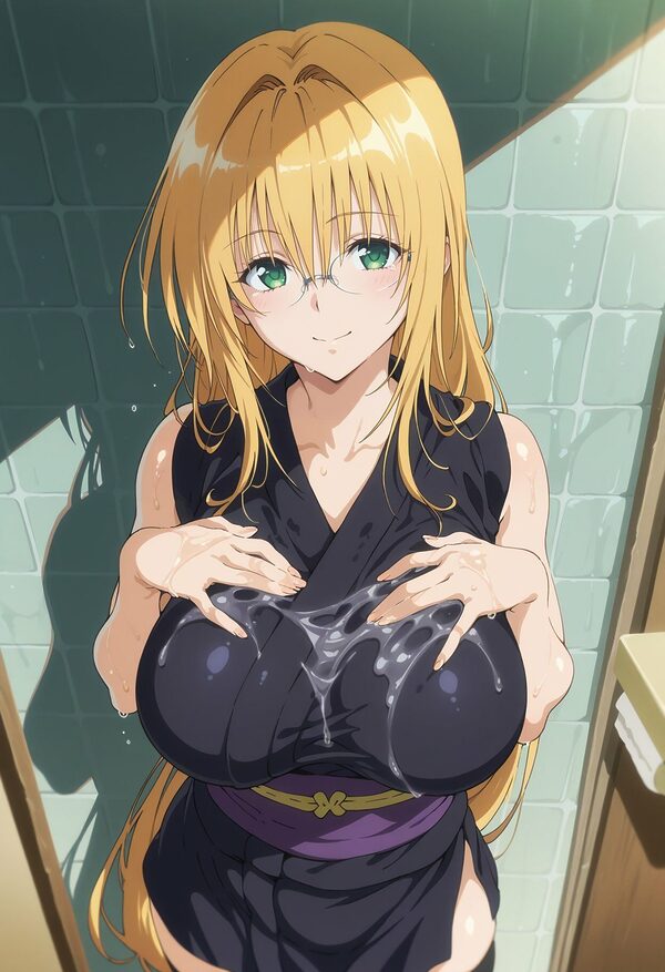 ティ〇ーユコスプレの爆乳お姉さんとローションH 画像1