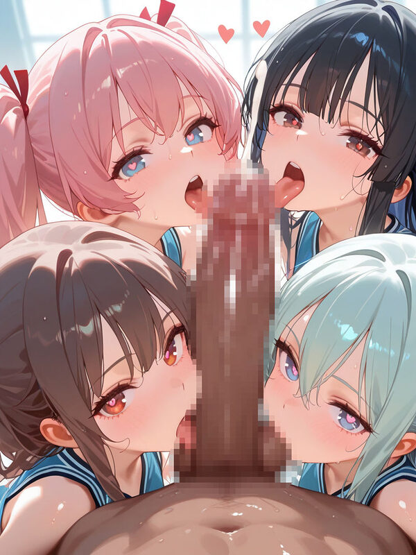 巨乳チアガールとハーレムエッチ7 画像5