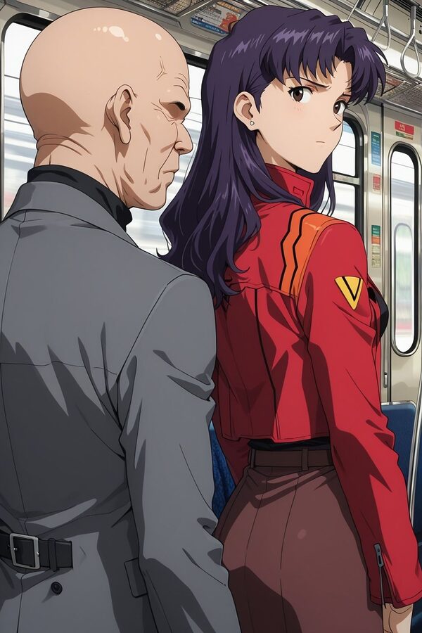 痴〇電車に堕ちたミサト 画像1