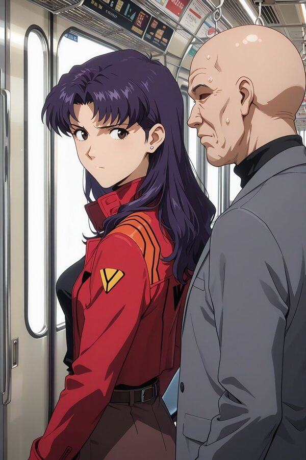 痴〇電車に堕ちたミサト 画像2