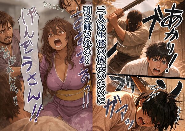 因習村の生贄――褐色の乳母 母乳を噴き出し 絶頂ス――「ムカサリ流し〜総集編〜」 画像7