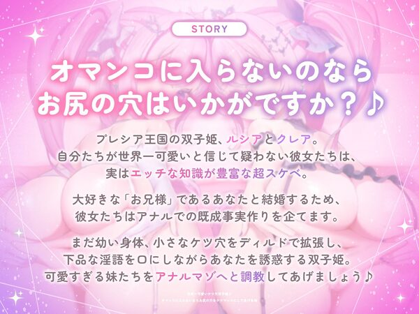 世界一可愛いケツ穴双子姫♪〜オマンコに入らないならお尻の穴をケツマンコにしてあげるね♪〜（KU100収録作品） 画像1