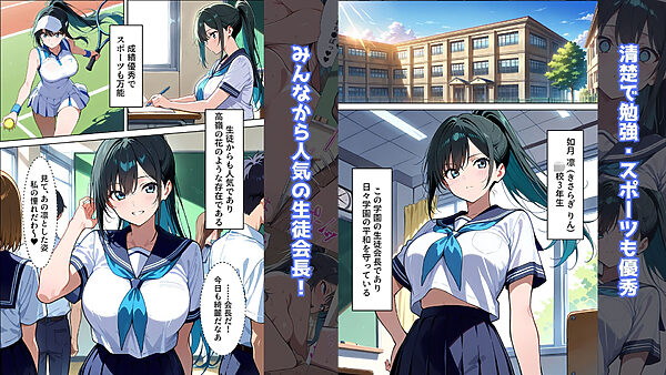 【催●アプリ】〜清楚な生徒会長が大嫌いな豚教師に常識改変されておち●ぽ大好きにさせられる話〜 画像1