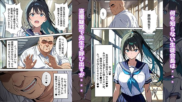 【催●アプリ】〜清楚な生徒会長が大嫌いな豚教師に常識改変されておち●ぽ大好きにさせられる話〜 画像3